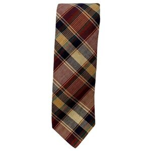 Carroll Reed Ski Shops NH Necktie Vintage Multicolored Plaid Madras Reis…